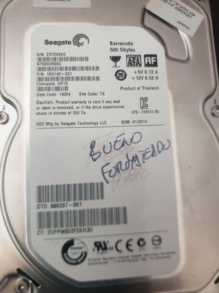 Disco duro seagate barracuda 500gb