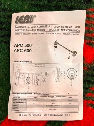 Corneta/bocina neumática