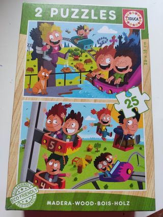 Puzzles Educa madera parque de atracciones
