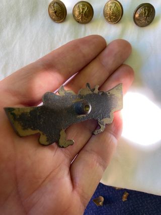 Lote botones e insignias militares (infantería)