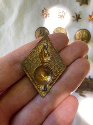 Lote botones e insignias militares (infantería)