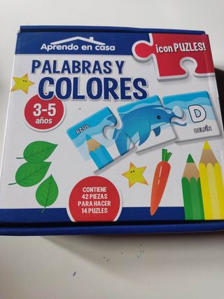 Aprendo en casa palabras y colores con puzles