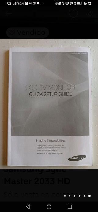 televisión 20 pulgadas Samsung sync master