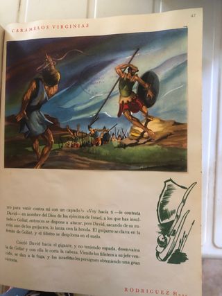 Álbum de cromos antiguo de La Biblia