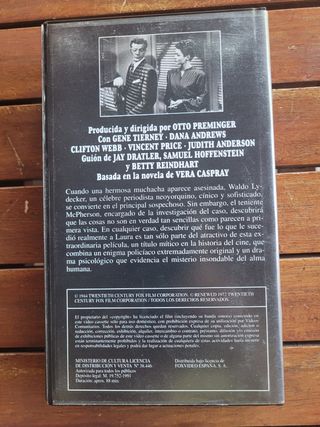 Película "Laura" en VHS edición 1991