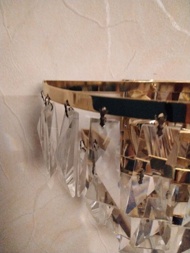 Lámpara de pared con lágrimas  cristal