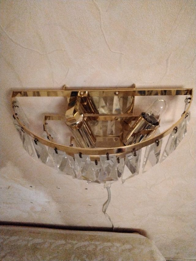 Lámpara de pared con lágrimas  cristal