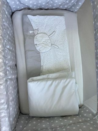 Mini cuna Agua Marina Gris + complementos