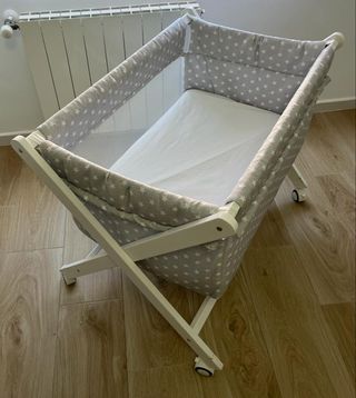 Mini cuna Agua Marina Gris + complementos