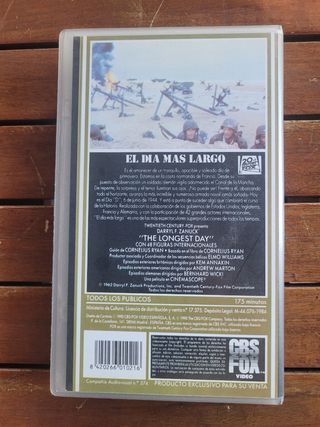 Película "El día más largo" en VHS edición 1990