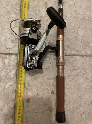 Caña de pescar 2 metros con carrete Shimano 