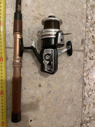Caña de pescar 2 metros con carrete Shimano 