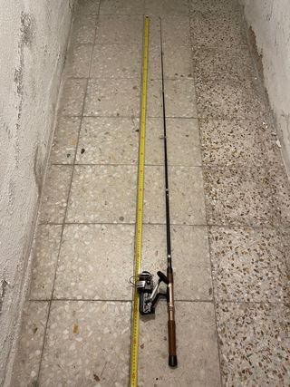 Caña de pescar 2 metros con carrete Shimano 