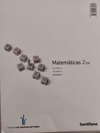 Matemáticas 2 ESO Volumen 1, 2 y 3 SANTILLANA