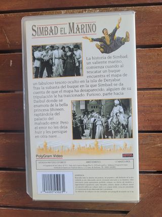 Película "Simbad el marino" en VHS