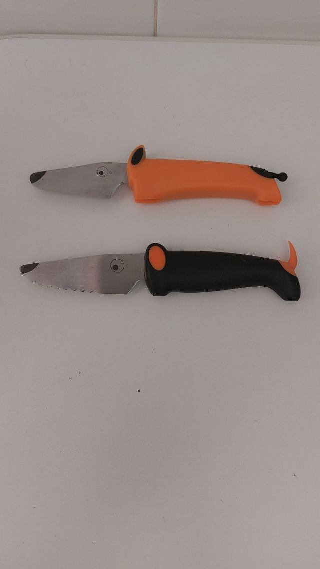 set 2 cuchillos infantil forma perro