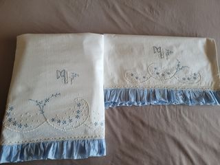 Precioso juego de sabanas bordadas