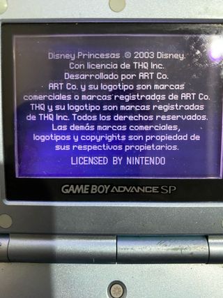 Juego Disney Princesas Game Boy Advance