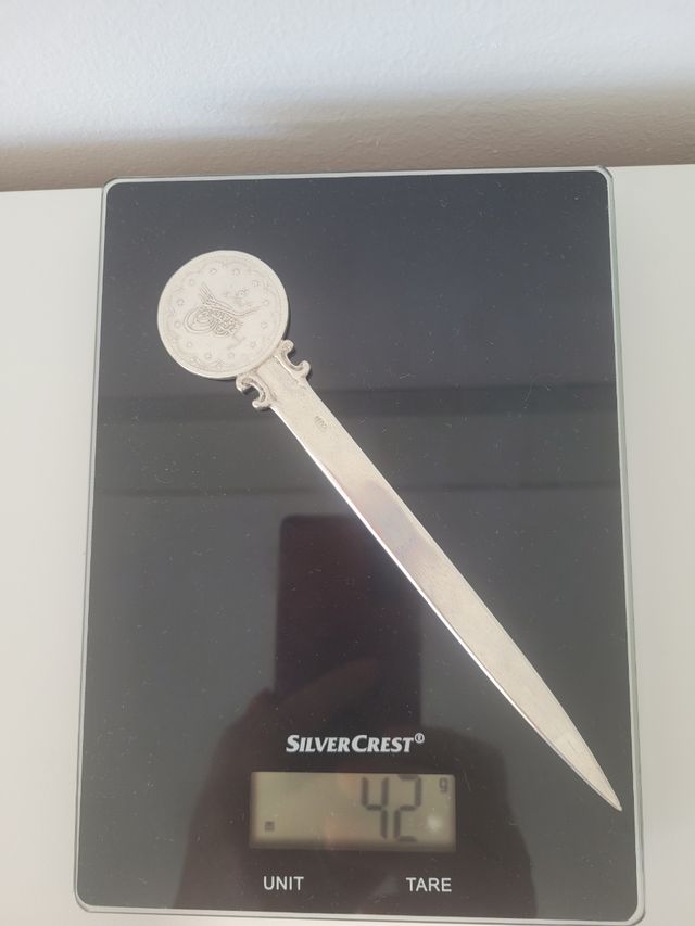 Abrecartas de plata 800