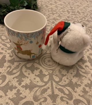 Conjunto caneca e porta chaves Natal