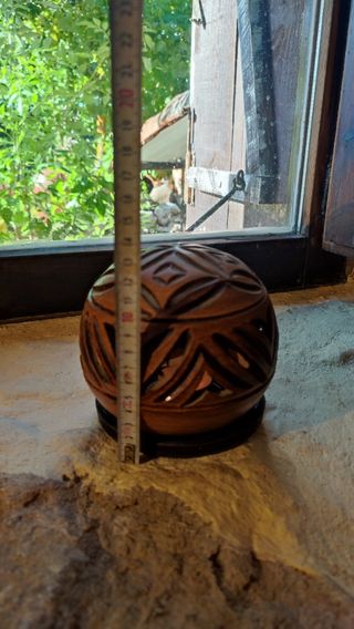 Portavelas de terracota de tamaño grande Medidas e