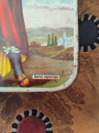 Antigua Caja Metálica de Azafranes San Pancracio