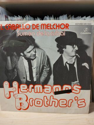 Disco vinilo single los hermanos