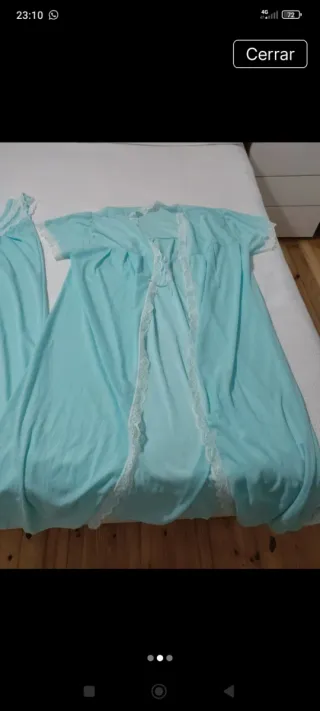conjunto camisón y bata señora
