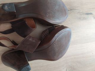 Sandalias tacón piel marca Barminton