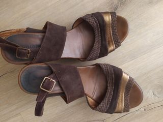 Sandalias tacón piel marca Barminton