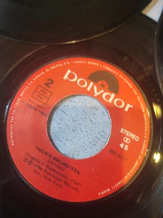 8 discos  vinilos singles heavy metal 80'