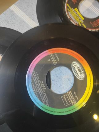 8 discos  vinilos singles heavy metal 80'