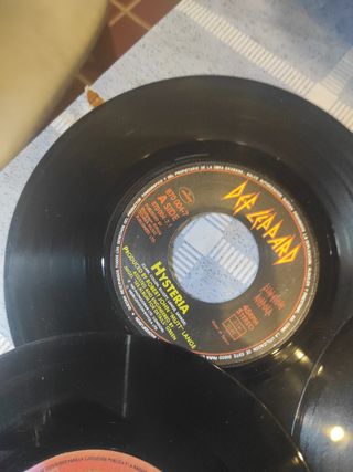 8 discos  vinilos singles heavy metal 80'