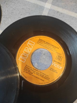 8 discos  vinilos singles heavy metal 80'