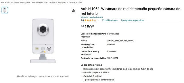 Solo 100€ a gennaio! Telecamera di rete Axis M1031-W