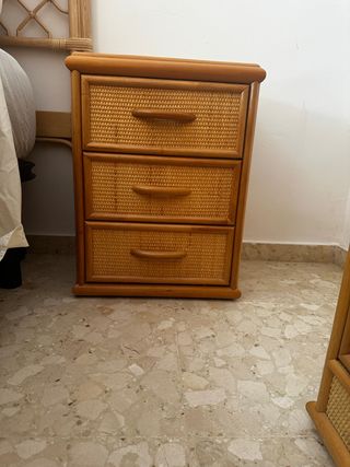 Dormitorio de ratan matrimonio