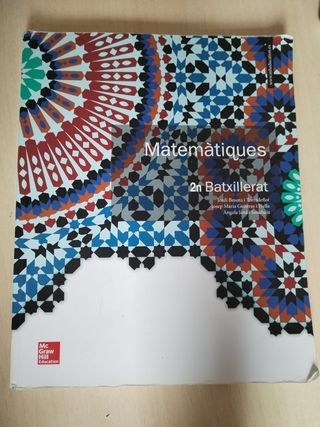 Libro de matemáticas 2o de Bachillerato/ Llibre de