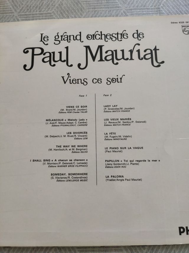 Paul Mauriat in vinile