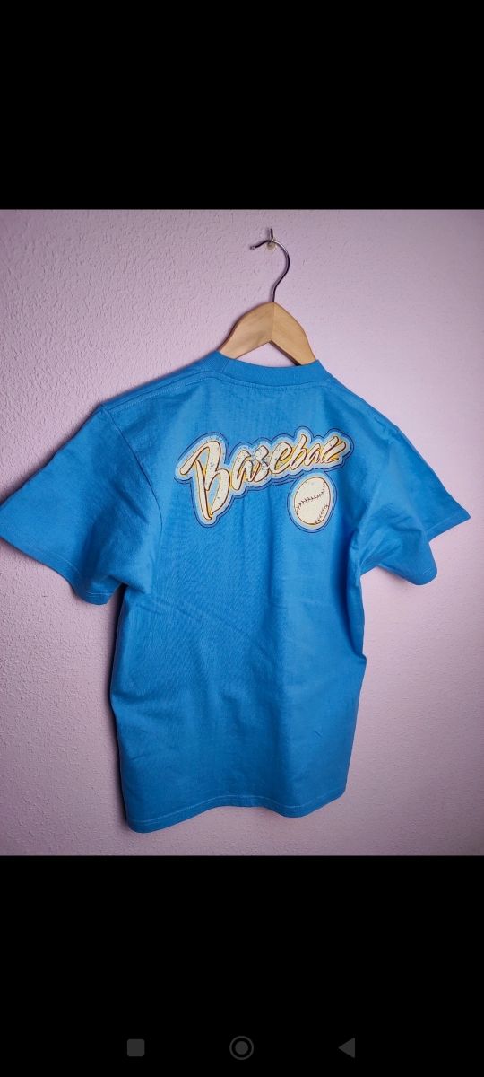Camiseta azul baseball