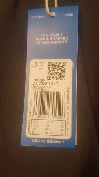bañador adidas adicol rib a estrenar y  etiqueta