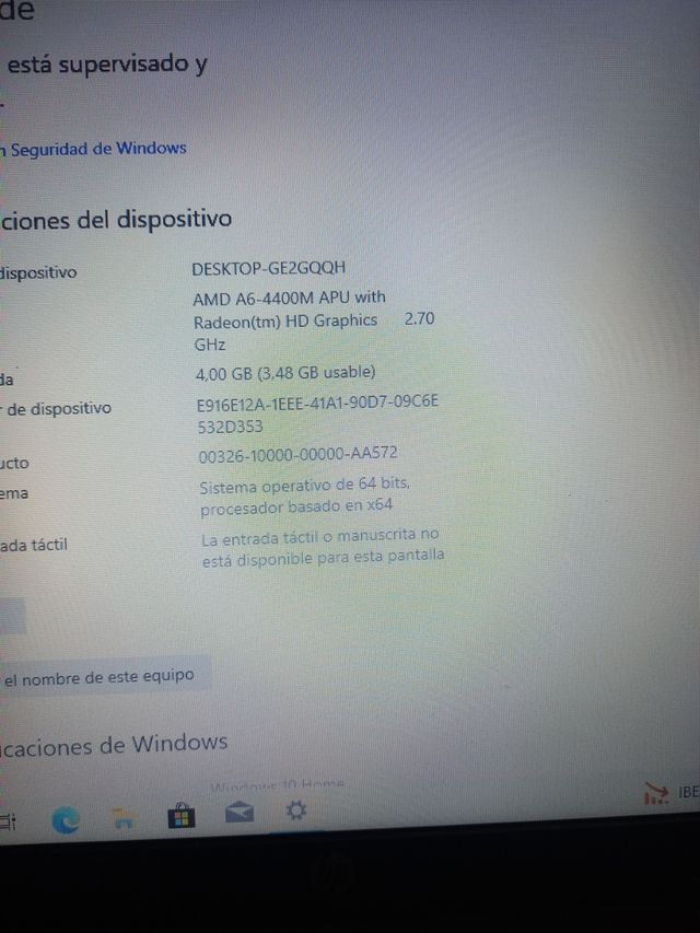 portatil hp modelo pavilion g6 AMD