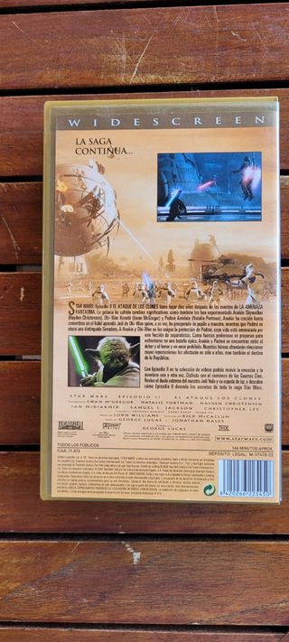 Película "Star Wars. El ataque de los clones" VHS