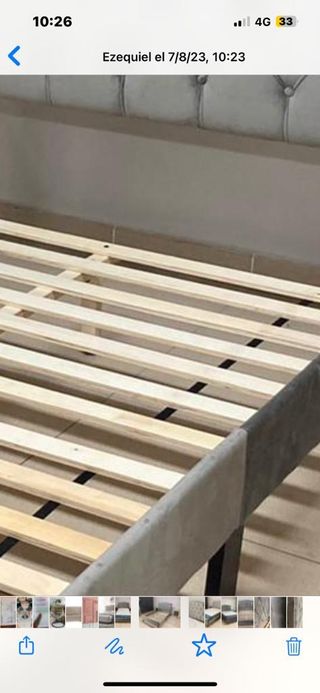 cama doble capitone terciopelo gris