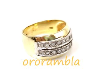 Anillo oro 18k y diamantes