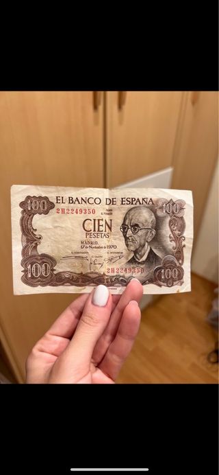 Billete 100 pesetas banco de España . De 1970