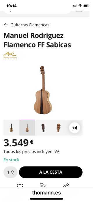 Guitarra española FF Sabicas Mate