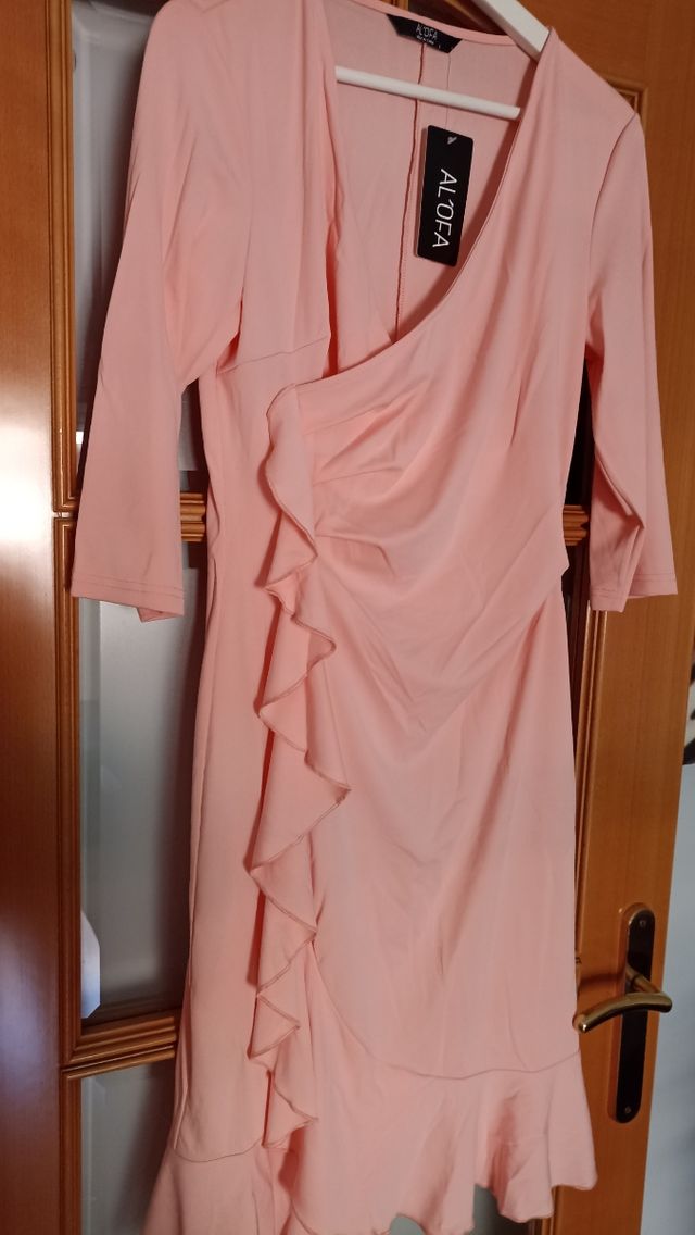 Vestido color salmón, ETIQUETADO!
