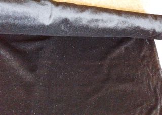 Estola de terciopelo negro