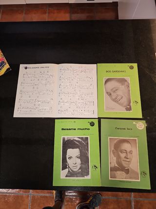 Partituras piano y guitarra antiguas