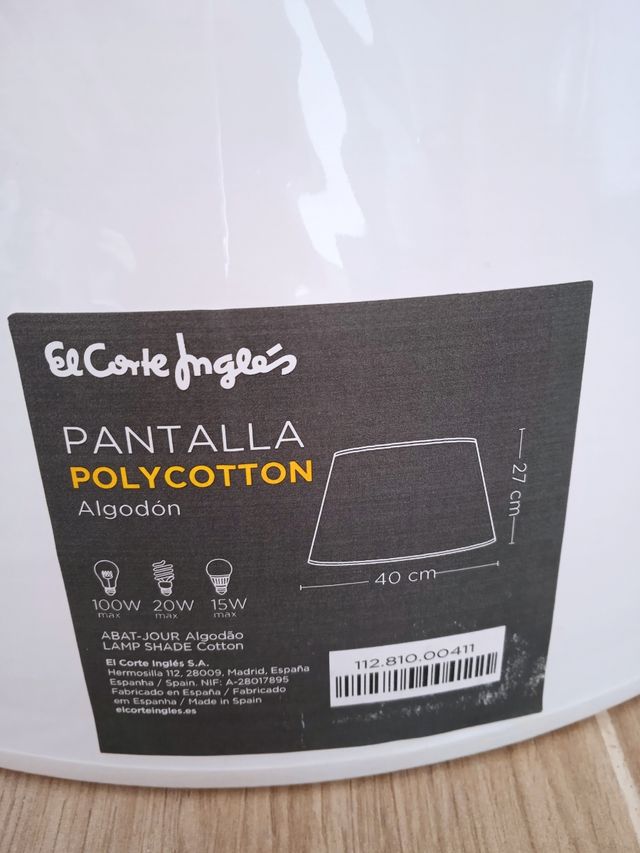 Pantalla lampara nueva